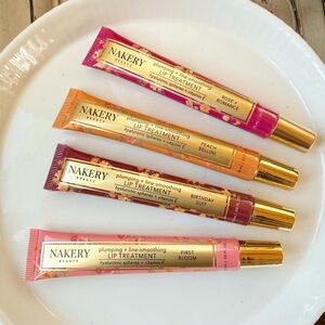 Nakery Beauty Plumping and Line-Smoothing Lip Treatment 4 Piece Collection - NEW